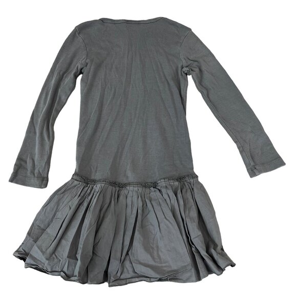 Naartjie Kids Size 8 Years XXL Gray Long Sleeve Lace Dress - Picture 3 of 5